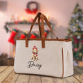 Baby Golden Retriever Custom Name Dog Cotton Canvas Tote Bag Custom Pet Lover Gift Pet Portrait Bag Personalized Pet Owner Gift Tote Bag